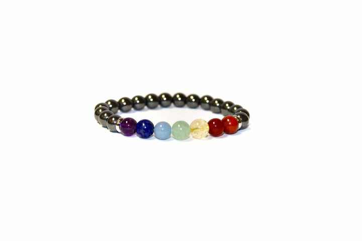 Seven Chakra Hematite Bracelet