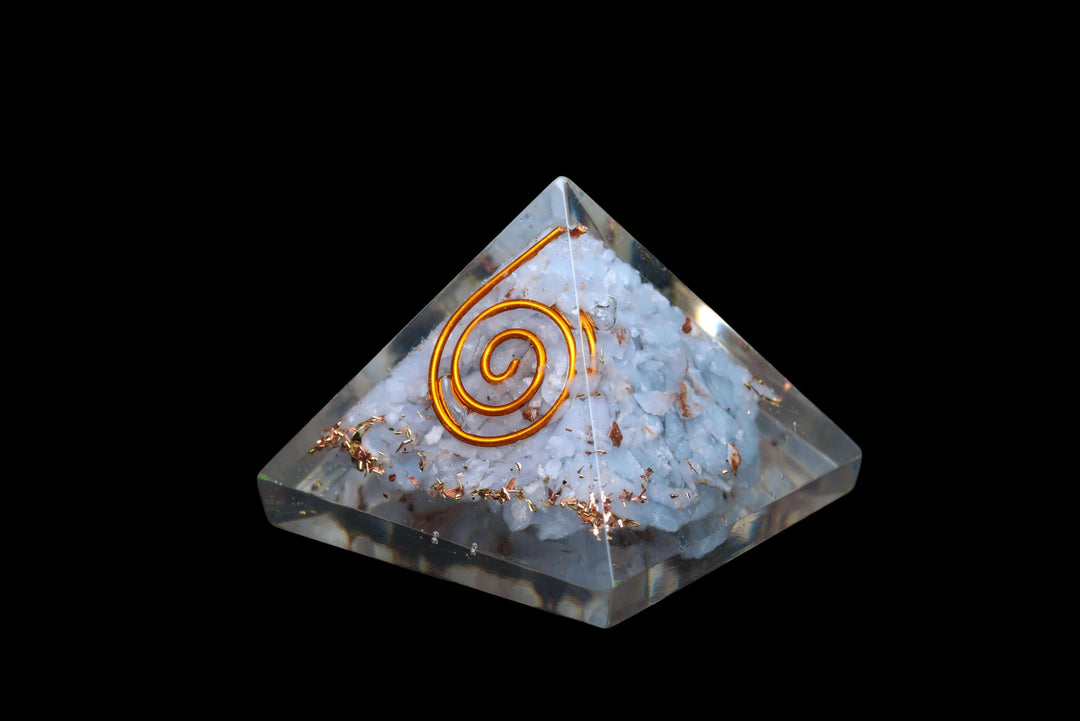 Orgonite and Angelite Pyramid