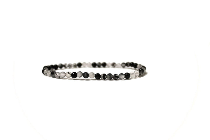 Black Tourmaline Rutile Bracelet 4mm