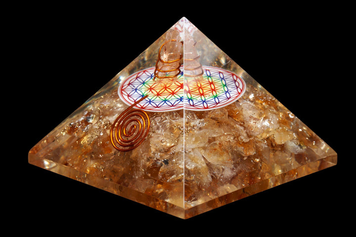 Orgonite and Citrine Pyramid