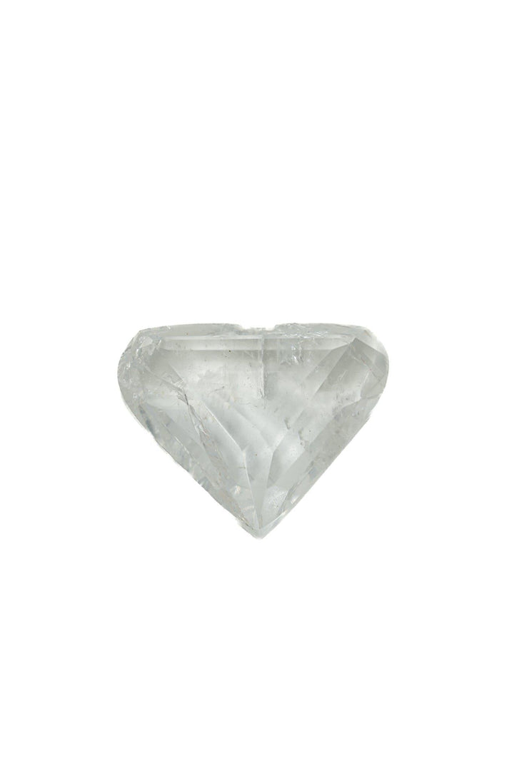 Clear Quartz Faceted Heart