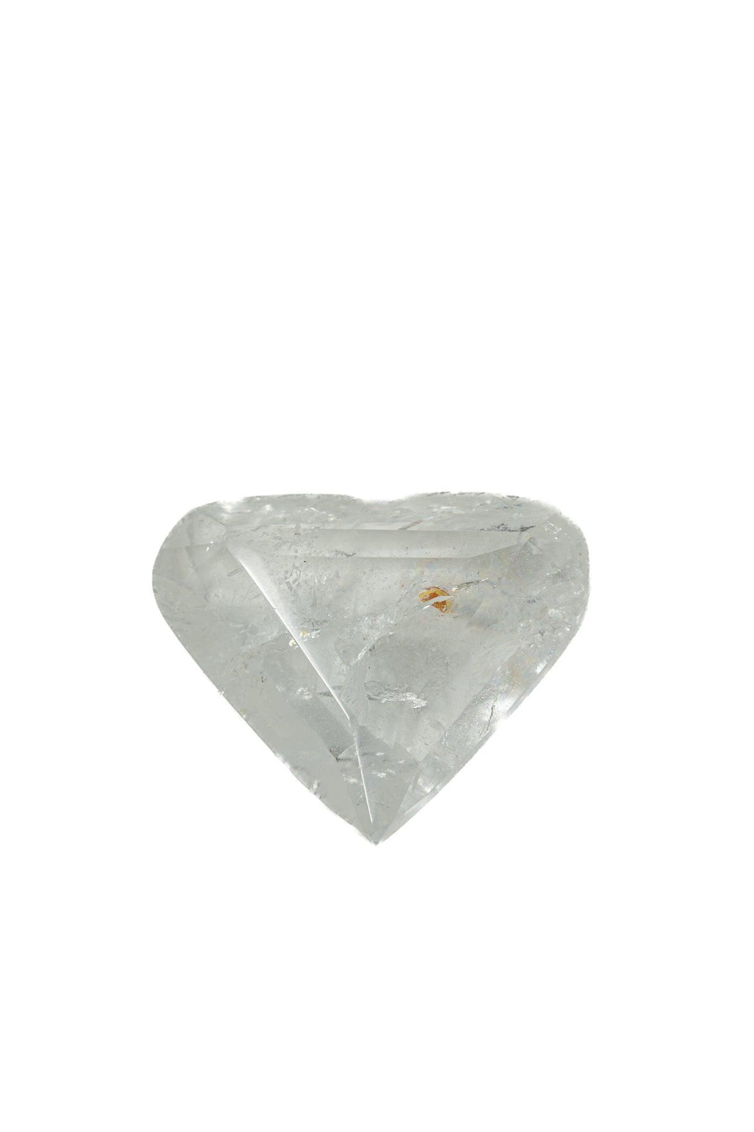 Clear Quartz Faceted Heart