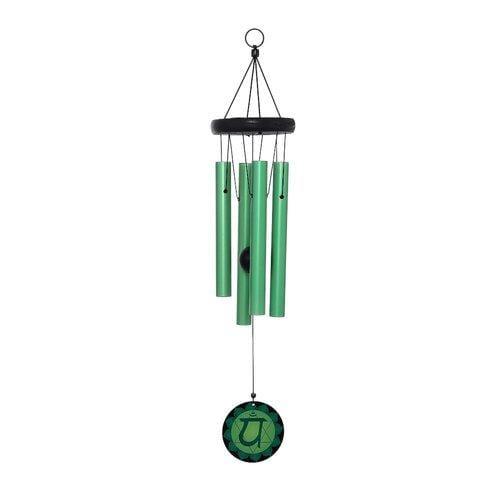 Mandala Wind chime - 7 Chakras Windchime Heart - Green Wind Chimes