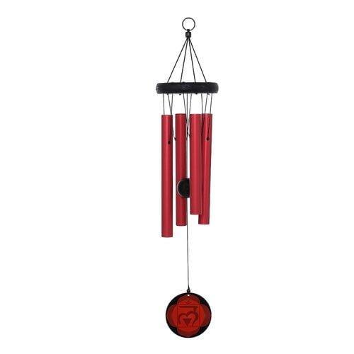 Mandala Wind chime - 7 Chakras Windchime Root - Red Wind Chimes