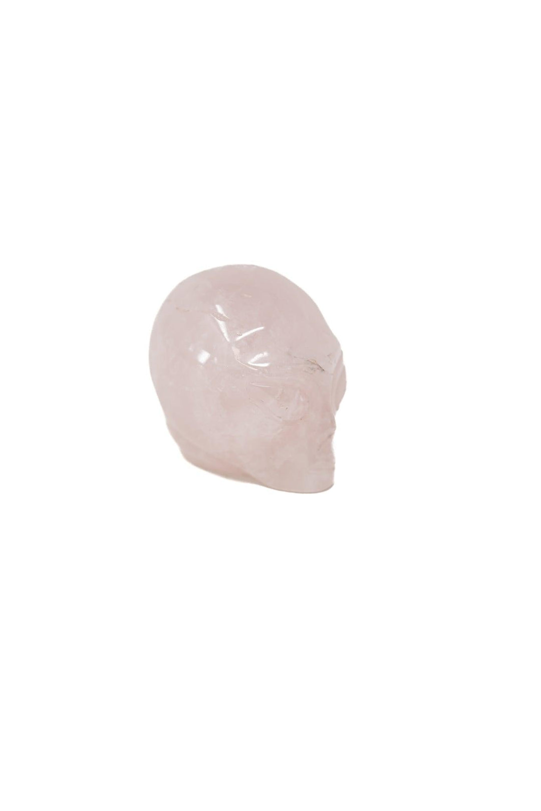 Rose Quartz Alien Head Had Carved