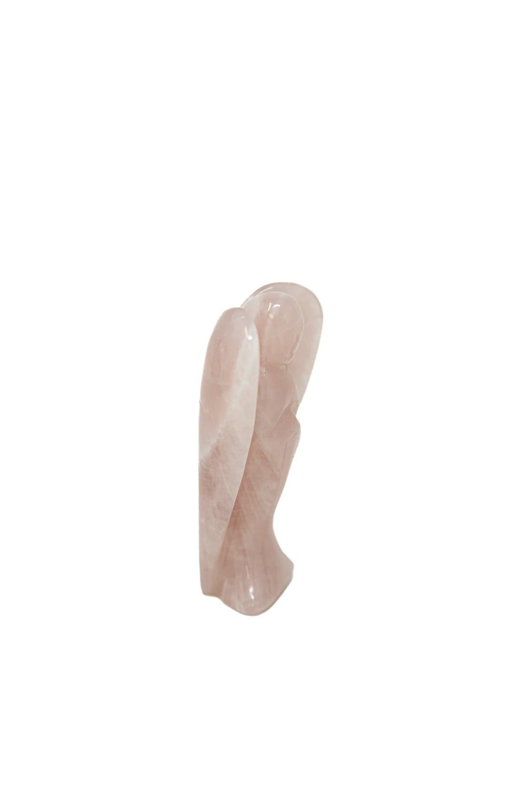 3-3.5" Rose Quartz Angel Hand Carved Crystals