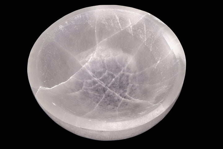 Selenite Round Cleansing Bowl crystal